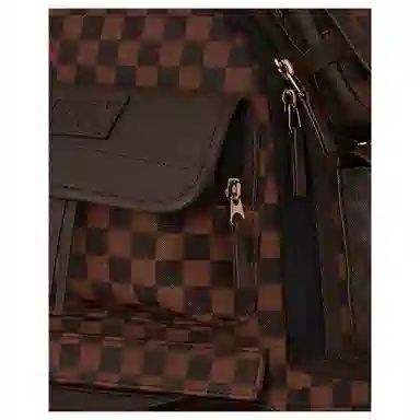 Sprayground Checkered Zipper Backpack