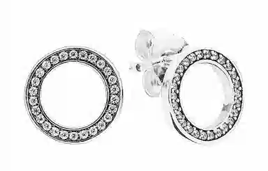 Pandora Shining Round Stud Earrings