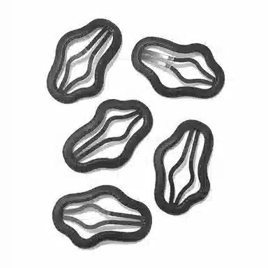 如花梦 镂空云朵侧边刘海夹 皮质 发夹 女款