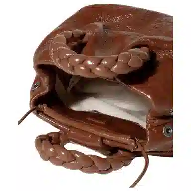 Hereu Small Lambskin Shoulder Bag Cocoa