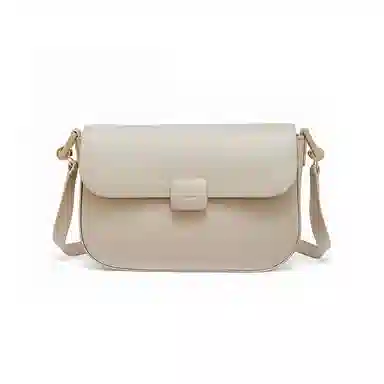 红蜻蜓 时尚百搭通勤腋下包小方包高级感精致质感 牛皮 单肩斜挎包 常规 女款 气质白