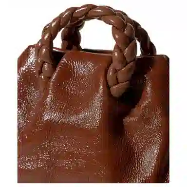 Hereu Small Lambskin Shoulder Bag Cocoa