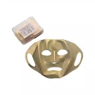 娇雪菲 面膜固定罩硅胶面罩敷面膜工具防掉落 金色硅胶面罩