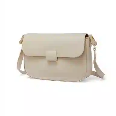 红蜻蜓 时尚百搭通勤腋下包小方包高级感精致质感 牛皮 单肩斜挎包 常规 女款 气质白