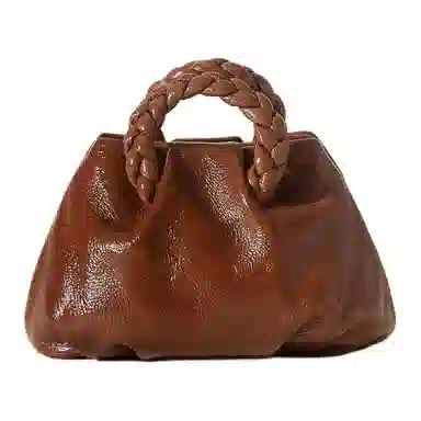 Hereu Small Lambskin Shoulder Bag Cocoa