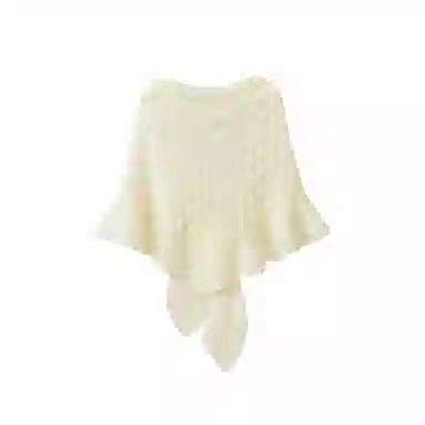 北极绒 高级感复古时尚三角开衫纯色温柔文艺甜美针织洋气春秋季森系 披肩 女款