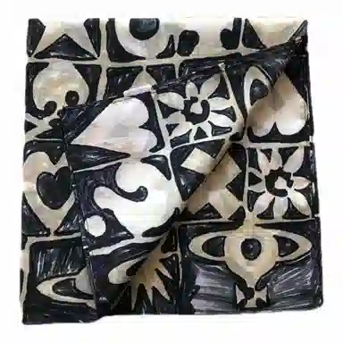 Vivienne Westwood Logo Cotton Silk Scarf Black