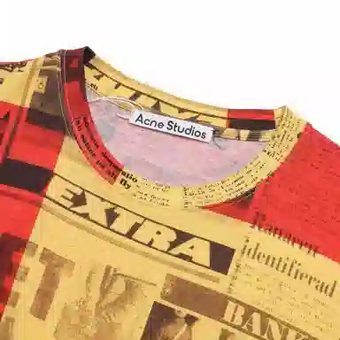 Acne Studios Newspaper Print T-Shirt