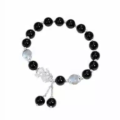 中国珠宝 貔貅幸福如意平安喜乐国风雅韵清新脱俗 色泽亮丽精湛工艺 整体华而不炫 猫眼石 手串 男女同款情侣款