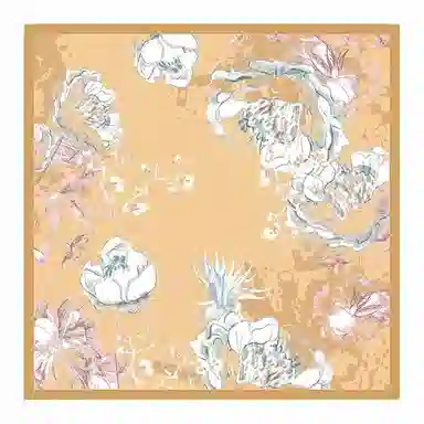 上海故事 牡丹疏影 礼盒装 桑蚕丝 丝巾 女款