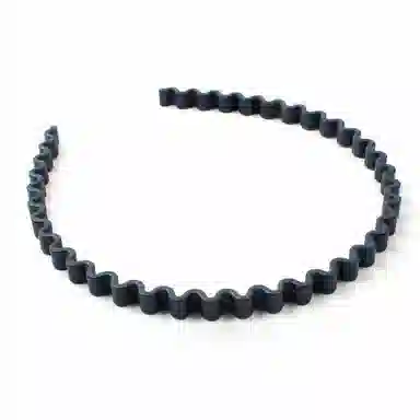 如花梦 发捆碎发发卡防滑洗脸压发黑色细波浪 亚克力 发箍 女款