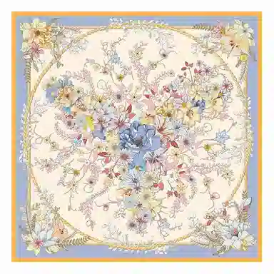 上海故事 花好月圆双面印花 礼盒装 桑蚕丝 丝巾 女款