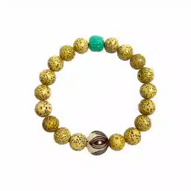 耳玺 雕刻莲花国风传统复古风小众创意设计感国潮高级感手持盘玩串珠中式转运珠 星月菩提 手串 男女同款情侣款