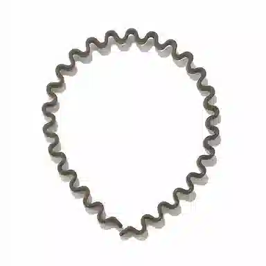 如花梦 发捆碎发发卡防滑洗脸压发黑色细波浪 亚克力 发箍 女款