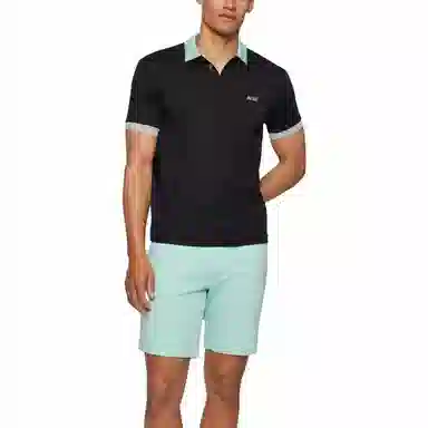 HUGO BOSS Interlock-Cotton Slim-Fit Polo Shirt With Logo Patch PoloPolo