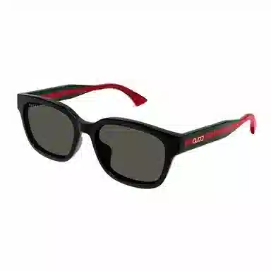 GUCCI Striped Rectangular Sunglasses Black