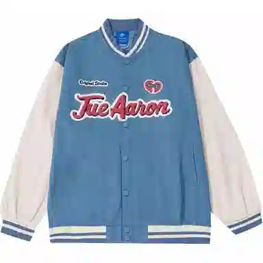 费尔岛上的猫  美式复古字母刺绣宽松棒球服 男女同款