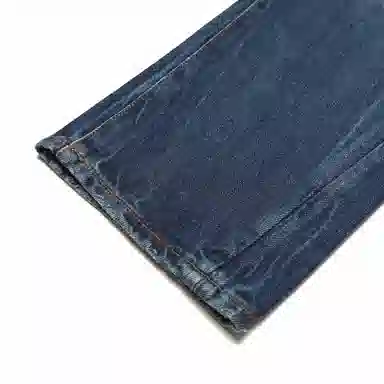 Emporio Armani Distressed Straight Jeans Blue