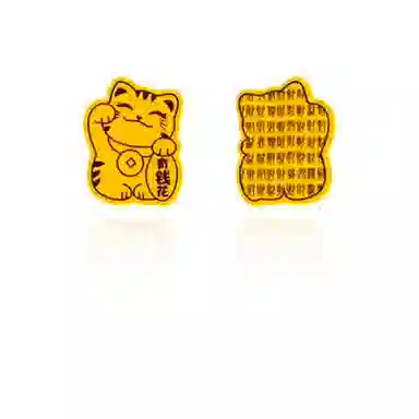 千桐 有钱花 火爆个性创意瑞光财运 合金 手机贴 男女同款情侣款