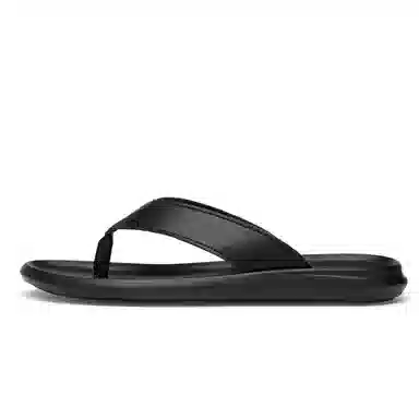 酷丁 时尚百搭舒适 防磨防滑人字拖鞋 男款 黑色