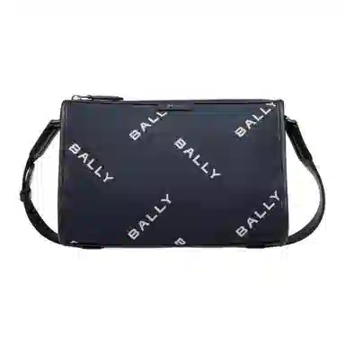 Bally Code Logo Nylon Messenger Bag
