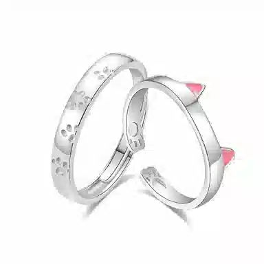 【高品质】 金师傅 猫咪日记对戒 萌趣猫爪创意个性可爱时尚精致气质 小众浪漫设计高级告白 开口可调节戒指 男女同款情侣款