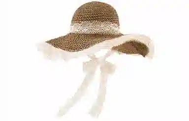 优幽兰 韩版百搭夏天防紫外线法式甜美高级感海边度假小众设计感蕾丝沙滩太阳帽遮阳帽 纤维素材料 防晒帽 女款