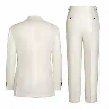 SKARO Linen Business Suit White