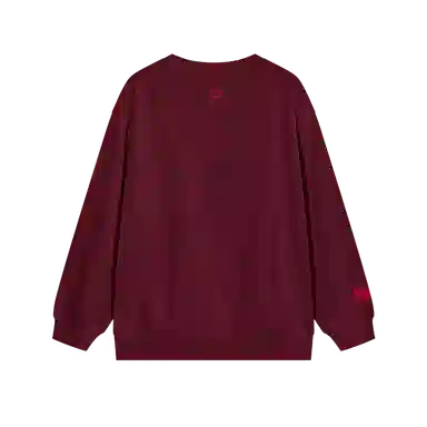 腾讯视频草场地 《斩神之凡尘神域》官方系列 动漫印花宽松舒适百搭圆领卫衣 男女同款 酒红色