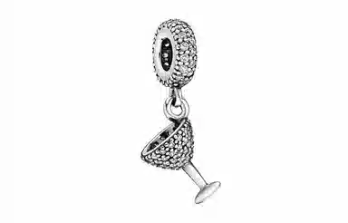 Pandora Pavé Cocktail Glass Charm