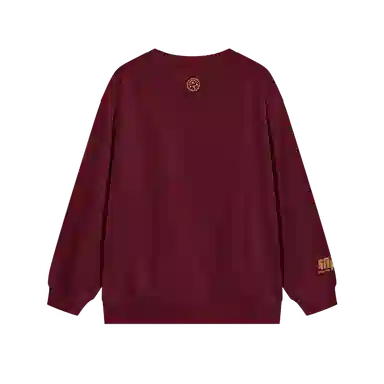 腾讯视频草场地 《斩神之凡尘神域》官方系列 动漫人物印花宽松舒适百搭圆领卫衣 男女同款 酒红色