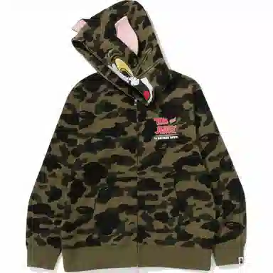 BAPE x Tom and Jerry SS25 Green Hoodie