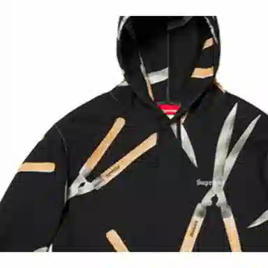 Supreme SS19 Shears Hooded Sweatshirt Black