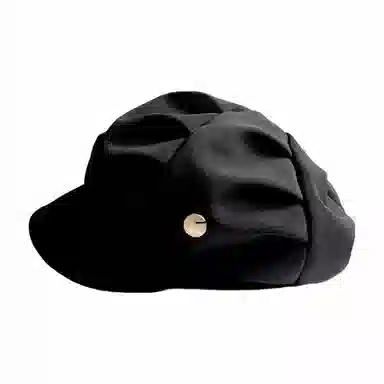 钓鱼熊 云朵帽显脸小褶皱韩版小八角帽大头围画家帽 棉 贝雷帽 男女同款情侣款