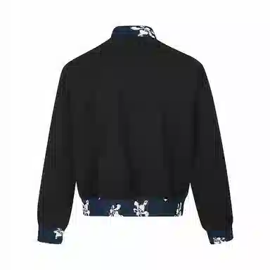 轻迎 提花毛呢肌理感复古拼接短款拉链飞行夹克外套 男款