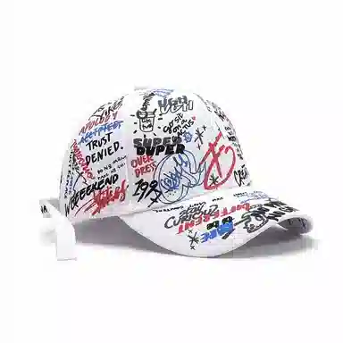 啄木鸟 涂鸦棒球青年街头印花嘻哈帽休闲遮阳 棉 鸭舌帽 男女同款情侣款
