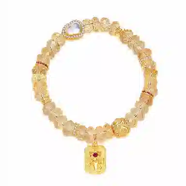 【招财小霸王】  指尖瑰宝 财源滚滚八方来财事业运爆棚买啥涨啥 本命年转运水逆退散 黄水晶 手串 男女同款情侣款