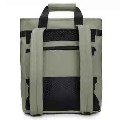 Rains Waterproof Tote 15 Inch Black/Green