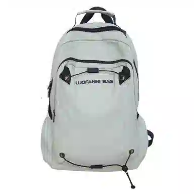 泰克森 时尚休闲 尼龙 双肩包 大号 男女同款情侣款 米白色/黑色/卡其色/蓝色