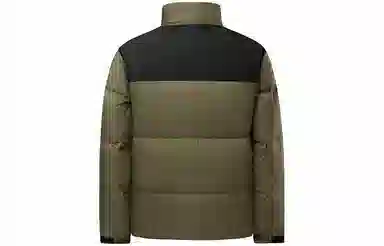 探路者 休闲保暖防风防泼水羽绒服 男款 军绿黑色