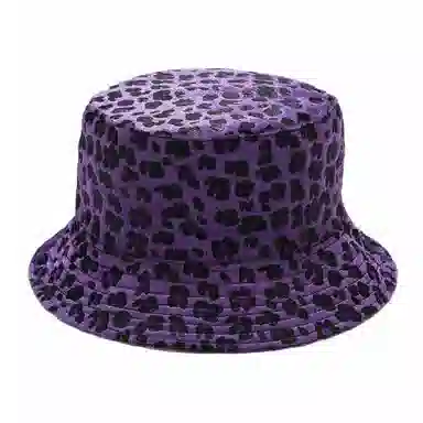 俞兆林 时尚豹纹双面街头潮流户外出行防晒遮阳休闲百搭大头围 聚酯纤维 渔夫帽 男女同款情侣款