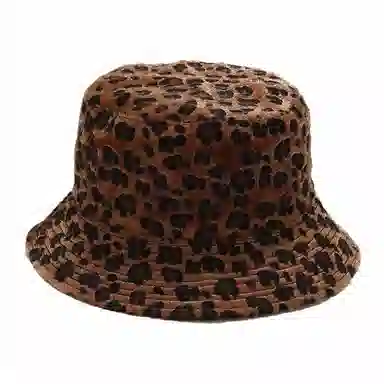俞兆林 时尚豹纹双面街头潮流户外出行防晒遮阳休闲百搭大头围 聚酯纤维 渔夫帽 男女同款情侣款