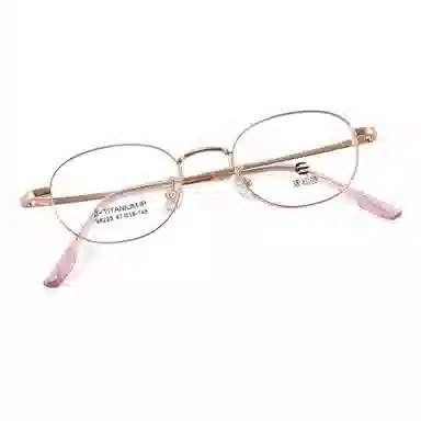 【联系客服可选配镜套餐】 康视顿 轻盈书呆椭圆框 β钛 光学镜架 女款