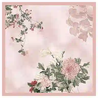 上海故事 十二花令印花百搭真丝小方巾礼盒装 丝巾 女款