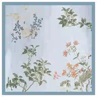 上海故事 十二花令印花百搭真丝小方巾礼盒装 丝巾 女款