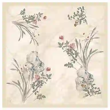 上海故事 十二花令印花百搭真丝小方巾礼盒装 丝巾 女款