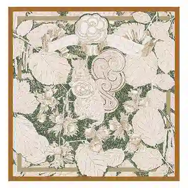 上海故事 艺术浪潮印花真丝小方巾高级感礼盒装 丝巾 女款