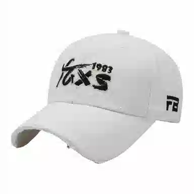 优莲茵 大帽檐显脸小 带刺绣字母 户外休闲防晒遮阳帽 时尚欧美破洞帽檐帽 棉 鸭舌帽 男女同款情侣款