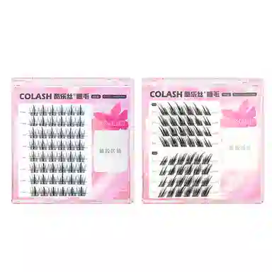 酷乐丝 夹心鱼尾+清冷狐狸假睫毛 眼尾拉长款自然纤长款 末日狐狸千金浓妆