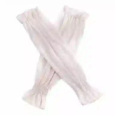 上海故事 冰丝袖套 春秋蕾丝宽松透气泡泡袖灯笼冰袖开车骑行遮阳护臂手套 锦纶 氨纶 防晒袖 女款